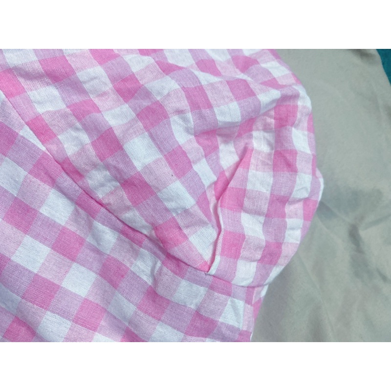 Áo đầm váy hồng caro tươi trẻ phong cách_thanh lý 2hand giá rẻ like new