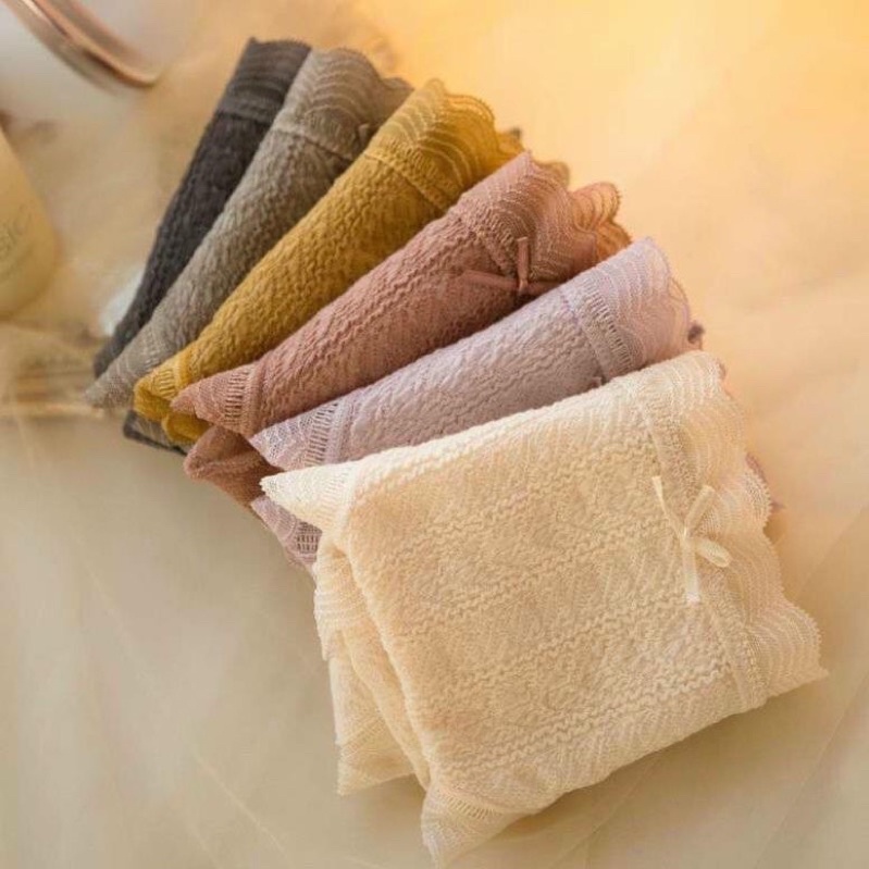 Mẫu mới - Quần lót cotton phối ren nơ quyến rũ 046 | WebRaoVat - webraovat.net.vn