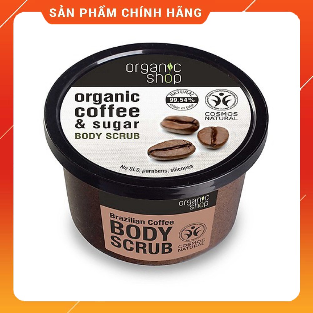 Kem Tẩy Da Chết Toàn Thân Organic Coffee & Sugar Body Scrub