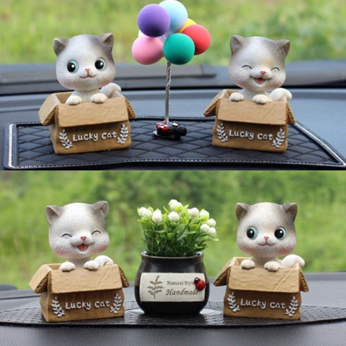 Trang trí ô tô - Set mèo Lucky Cat kute trang trí taplo xe hơi, để bàn làm việc