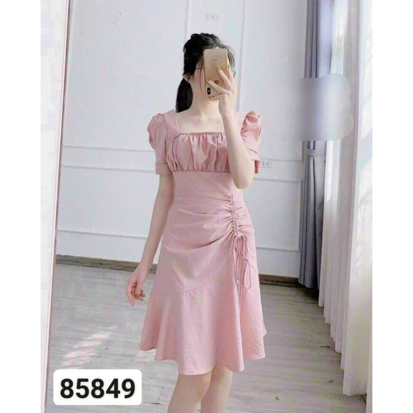 ĐẦM NỮ FORM ÔM/ TÀ NGẮN XẾP LY/CỖ VUÔNG, PHONG CÁCH HÀN QUỐC, MẶC QUYẾN RŨ, GỢI CẢM, CỰC XINH UP shop valentina