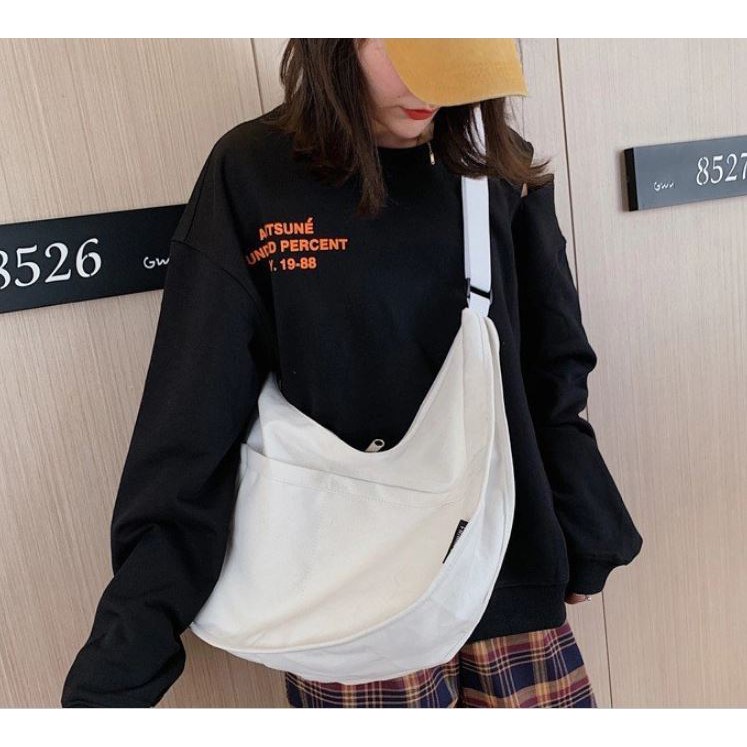 [ HÀNG XỊN ]Túi đeo chéo hình bán nguyệt  ulzzang unisex , dành cho học sinh đi học đi chơi