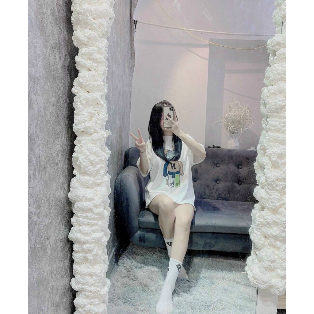 ÁO thun gấu robot hót. Chất cotton nam nữ mặc ok 40-70kg