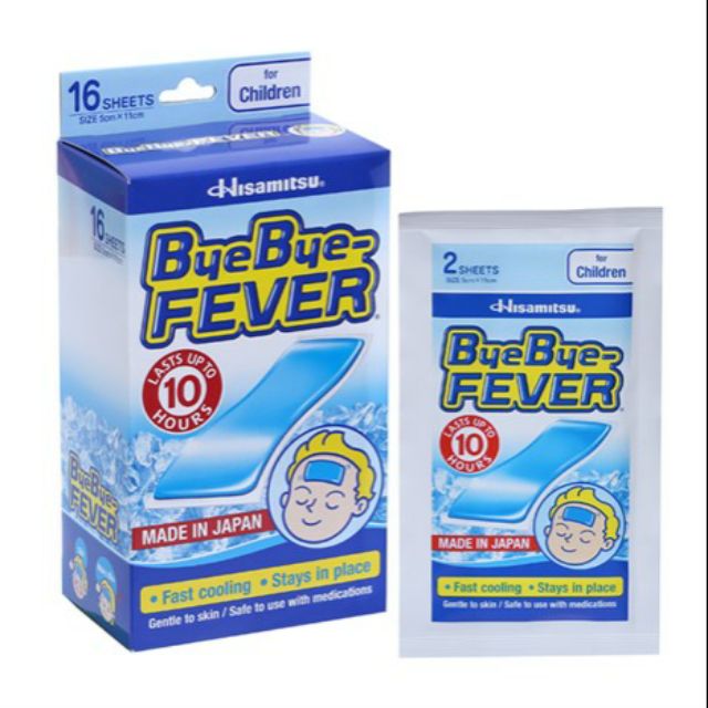 Miếng dán hạ sốt ByeByeFEVER (1 gói × 2 miếng)
