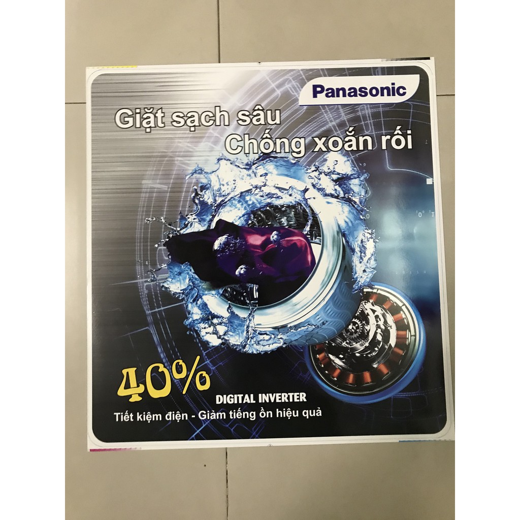 Miếng dán máy giặt Panasonic - Tem dán máy giặt Panasonic (mẫu 1)