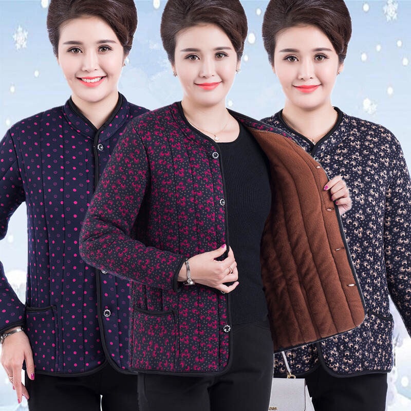 Áo khoác lót lông siêu ấm áp cho các bà các mẹ người trung niên