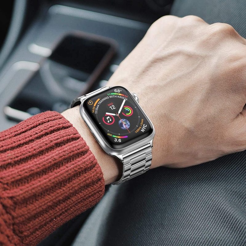 Dây Đeo Bằng Thép Không Gỉ 45mm 44mm 38mm 42mm 41mm 40mm Cho iWatch series 7 / 6 / SE / 5 / 4 / 3 / 2