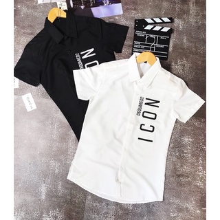 áo sơ mi ngắn tay icon ( video thật)