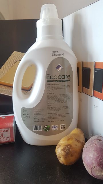 Nước rửa chén hữu cơ tinh dầu sả chanh Ecocare 2 lit công nghệ Đức,sạch chén bát mềm mịn da tay tự nhiên