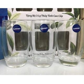 Bộ 3 cái Ly thủy tinh bầu cao cấp luminac