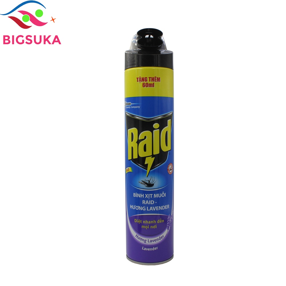 Xịt muỗi raid 600ml chai lớn xịt công trùng BIGSUKA