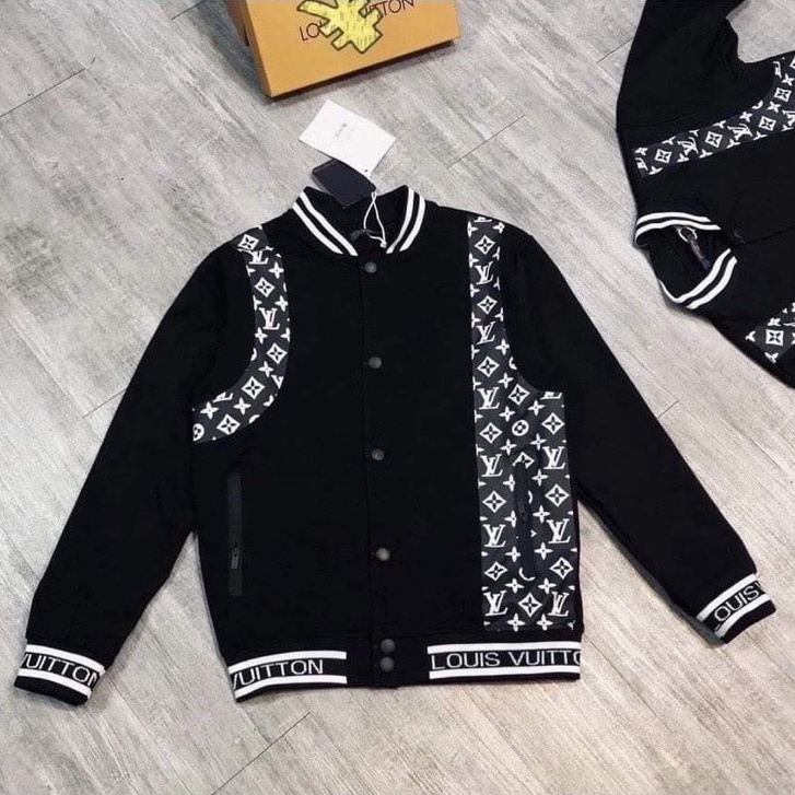 Áo Bomber LV Mã Mới ❤ Áo Khoác Chất Nỉ Cotton Dày Dặn Nam Nữ