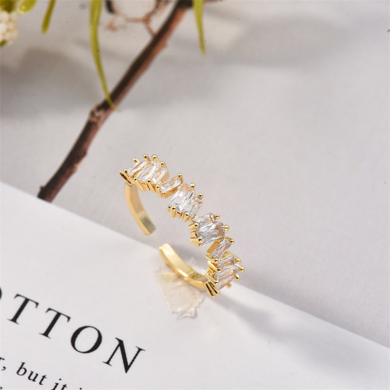 Nhẫn hở mạ vàng 14k thiết kế độc đáo phong cách thời trang