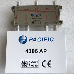 Bộ Chia Truyền Hình Cáp 6 Đỏ pacific 4206AP