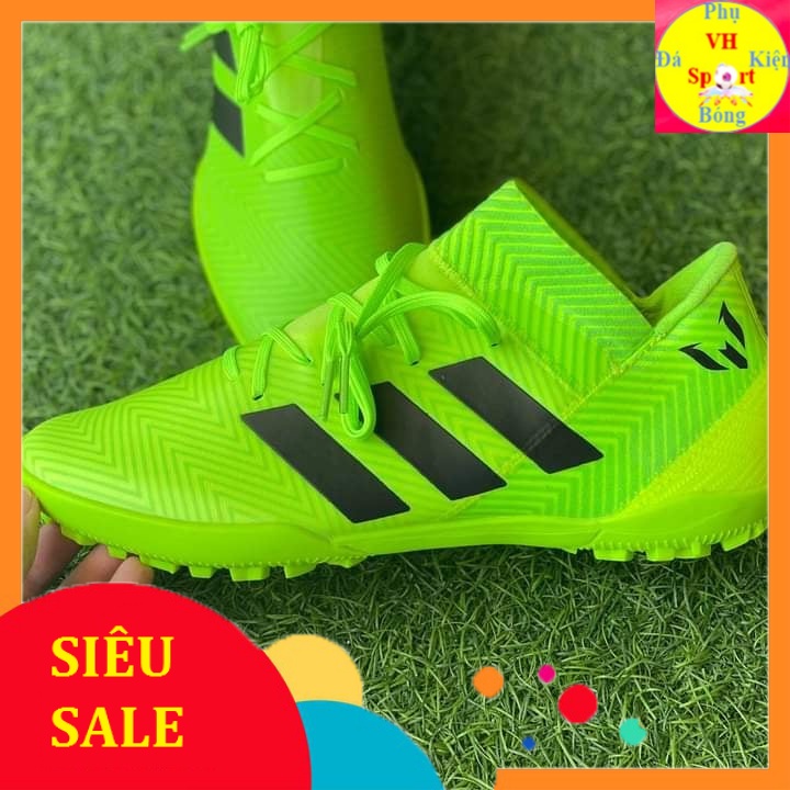 Giày đá bóng ,đá banh sân cỏ nhân tạo Adidas Nemeziz 18.3 TF Xanh Chuối