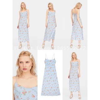 Đầm hai dây họa tiết hoa Stradivarius size S (nhỏ nhất)