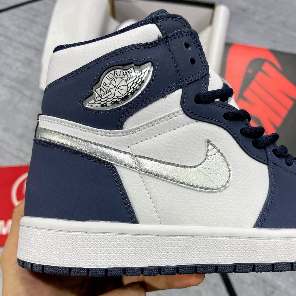 [GeekSneakerZone] GIày Sneaker Cổ cao Jordan 1 High Top Midnight Navy 2020 COJP