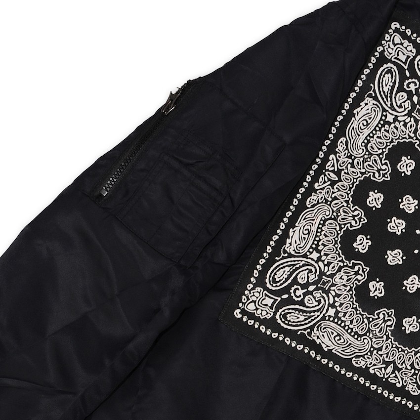 Áo khoác bomber dù W2P hoạ tiết bandana vải dù dày dặn 2 lớp chống thấm nước hot trend hiphop streetwear