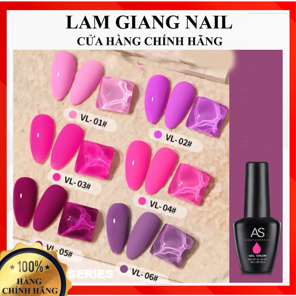 Set sơn gel 6 chai AS Tím Violet ( Mã VL )