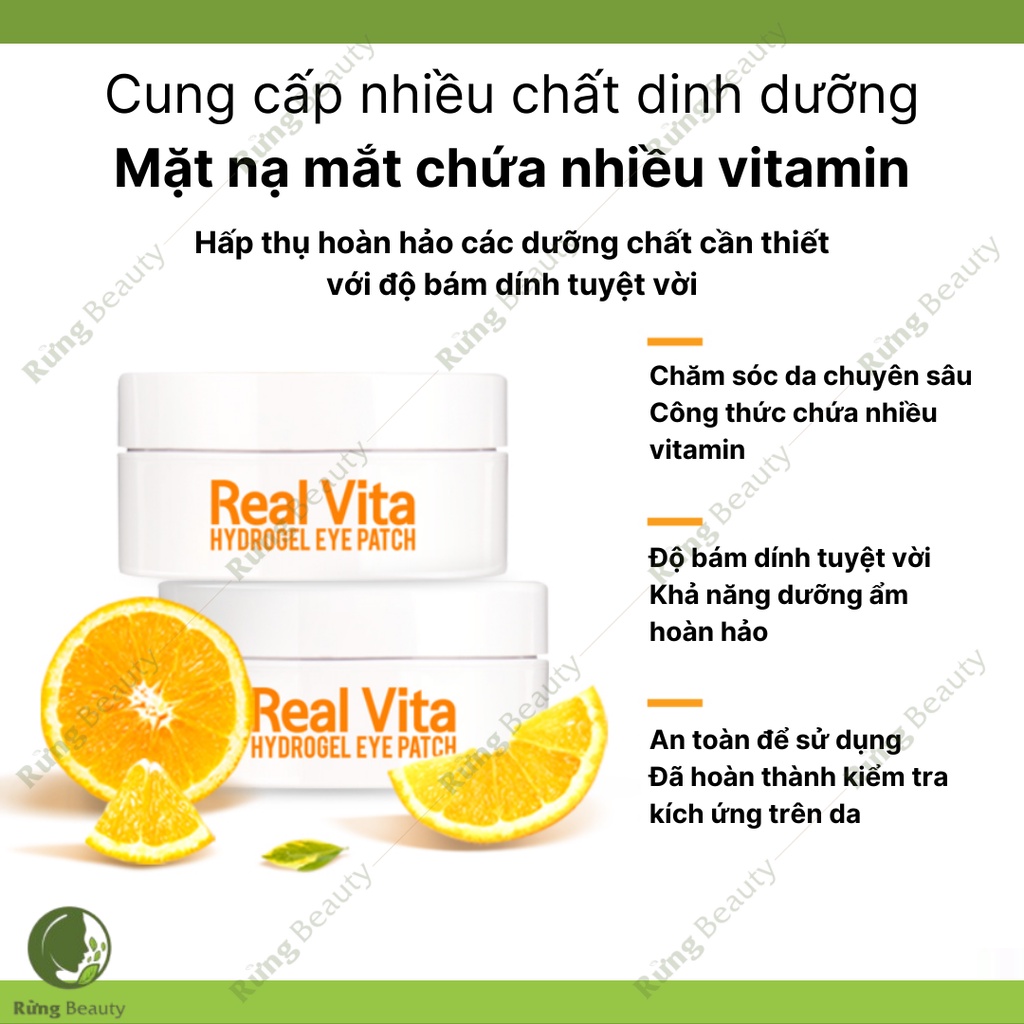 MẶT NẠ MẮT PRRETI: REAL VITA HYDROGEL EYE PATCH 60 MIẾNG