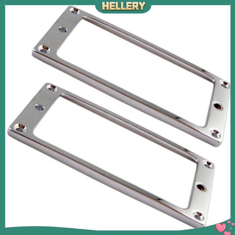 Set 2 Khung Pickup Bằng Hợp Kim Kẽm Màu Bạc Kích Thước 4x4mm Chuyên Dụng Cho Đàn Guitar Điện