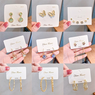 Bông Tai iFIT Mạ Bạc 925 Kiểu Hàn Quốc Đơn Giản Tinh Tế Cho Nữ