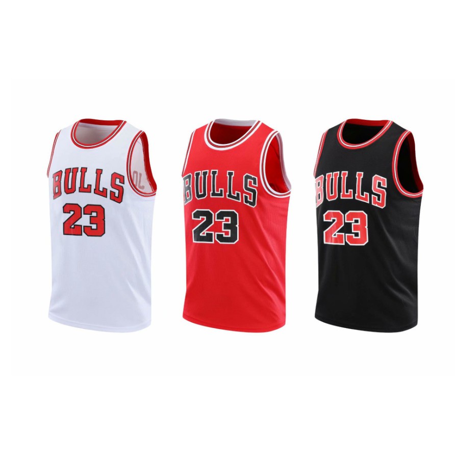 Đồng Phục Bóng Rổ Chicago Bulls J5002 Áo Khoác Bóng Rổ Sát Nách Thoáng Khí In Họa Tiết One piece 23