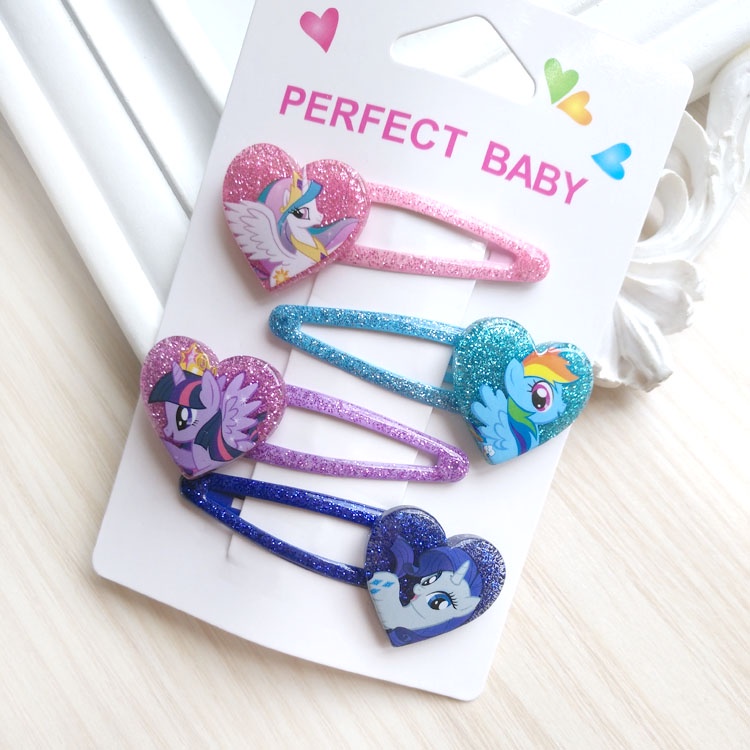 DISNEY Kẹp Tóc Hình Ngựa Một Sừng Dễ Thương Cho Bé Gái