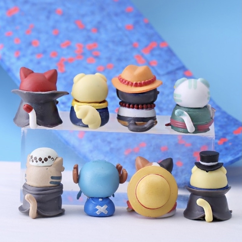 mô hình One Piece - mô hình Mèo One Piece chibi (Có clip, ảnh thật) Fx Anime Luffy Zoro Sanji Ace Sabo Nami Robin Choper