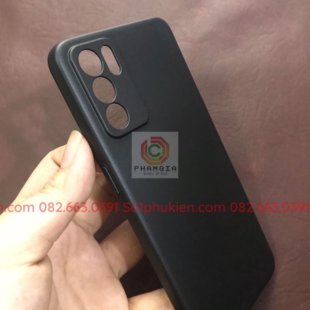 Ốp lưng Oppo Reno 6 5G (2021) dẻo đen có lỗ bảo vệ cam, cao cấp siêu bền