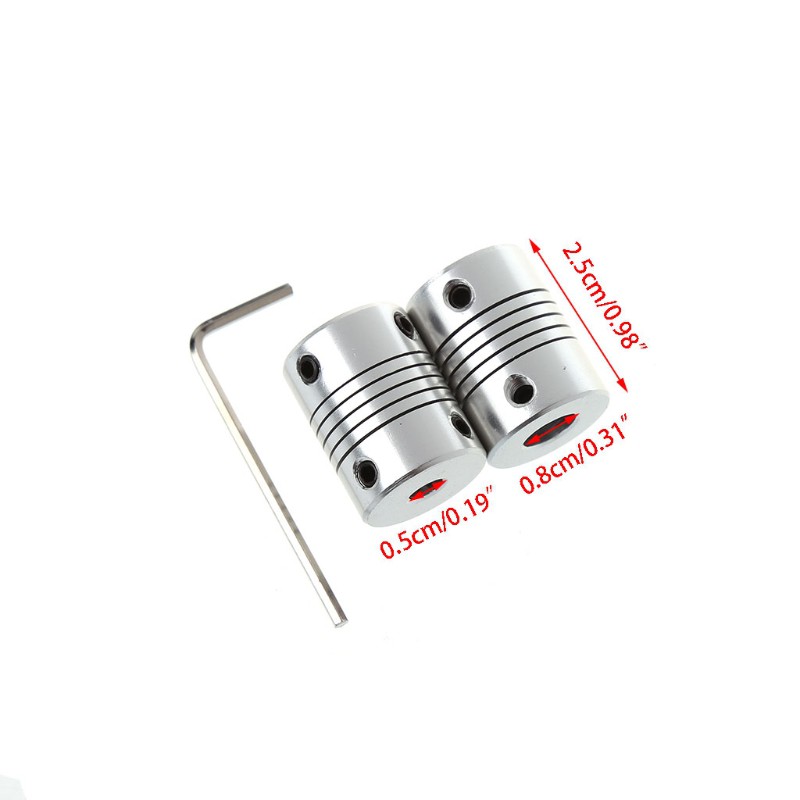 FLEXIBLE 2 Khớp Nối Trục Động Cơ Máy In 3d 5x8mm Cho Reprap Prusa Cnc