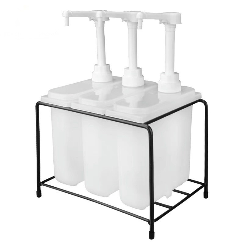 Bình bơm đựng xịt siro đường cao cấp 1L, 2L có vòi pump định lượng 30ml