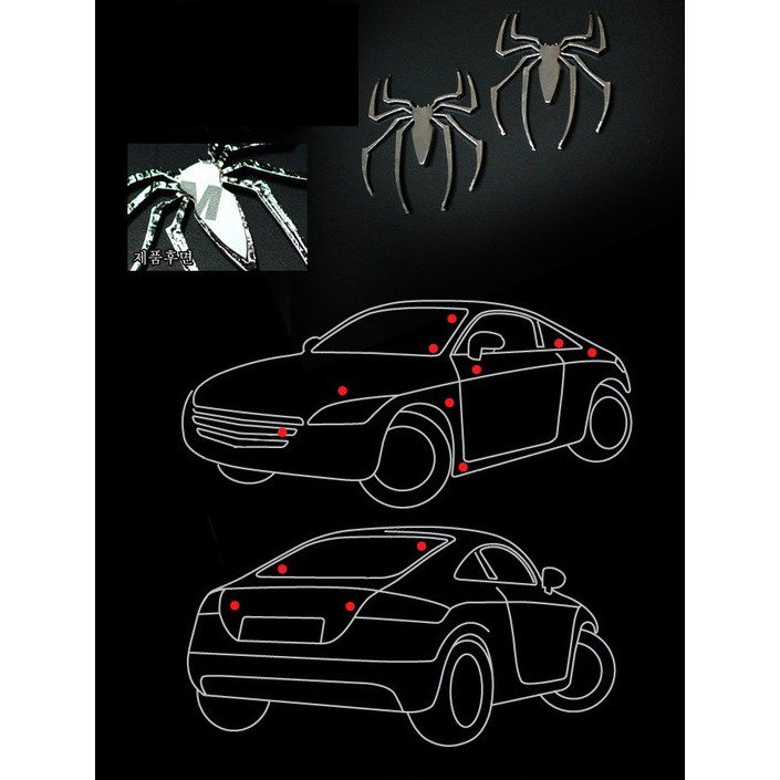 Logo nhện spider man trang trí ô tô xe máy cực chất