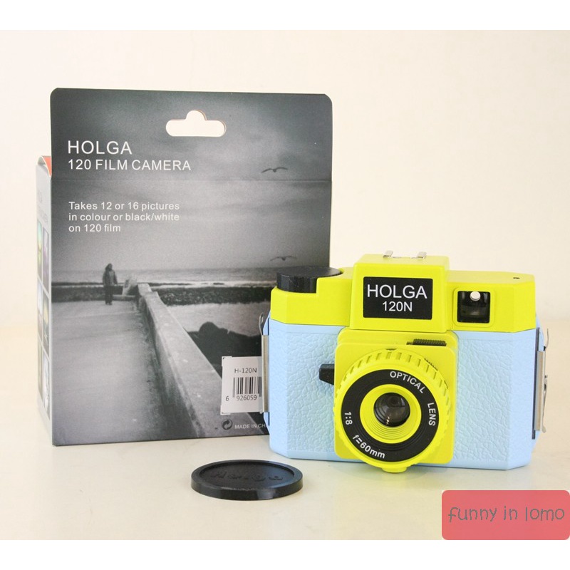 Holga 120n retro fool film camera phiên bản màu đen ống kính nhựa 120 đến 135 phim