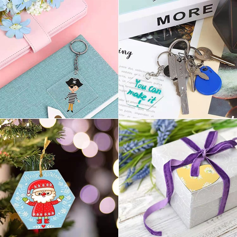 Set 200 Hạt Nhựa Acrylic Trong Suốt Dùng Để Làm Đồ Trang Sức Thủ Công