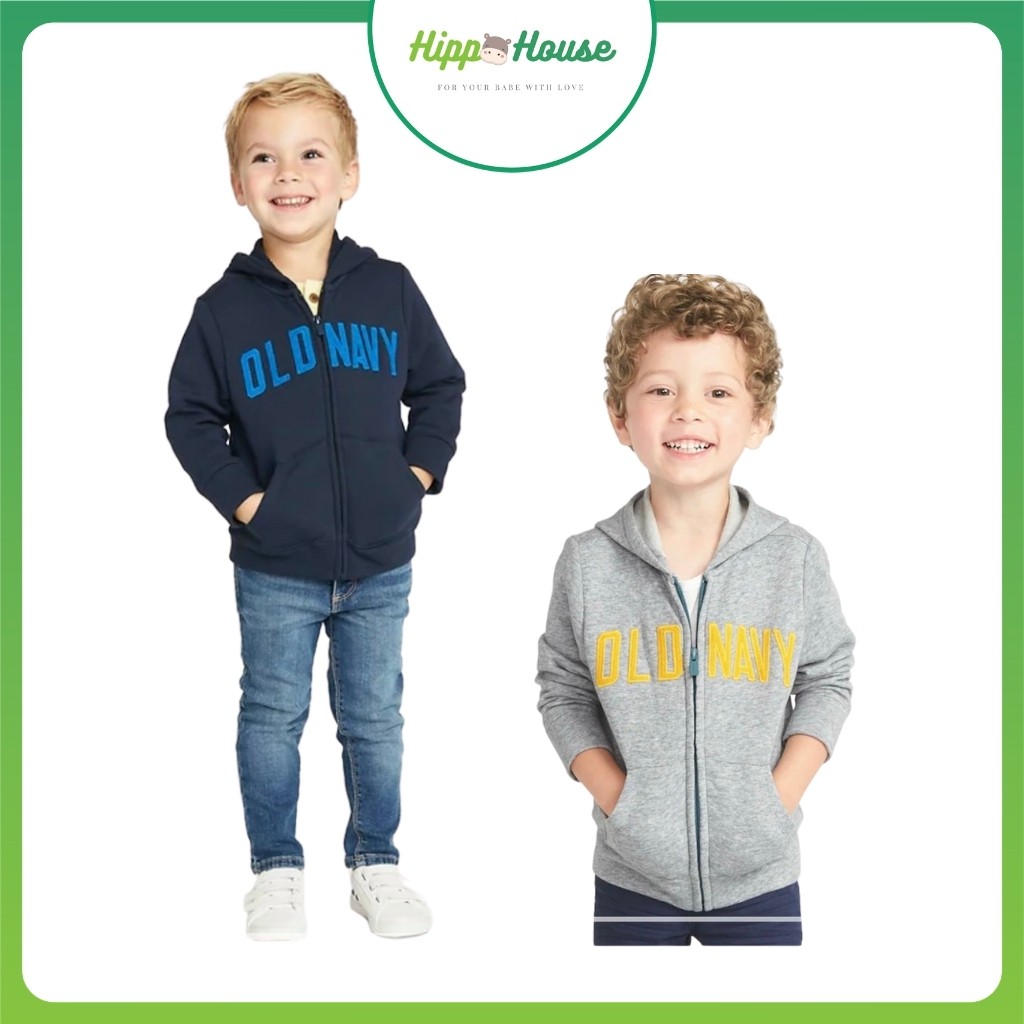 Áo Khoác OLDNAVY Bé Trai Nỉ Bông Mềm Mịn Size 2-5T Hippo House (có ảnh thật)