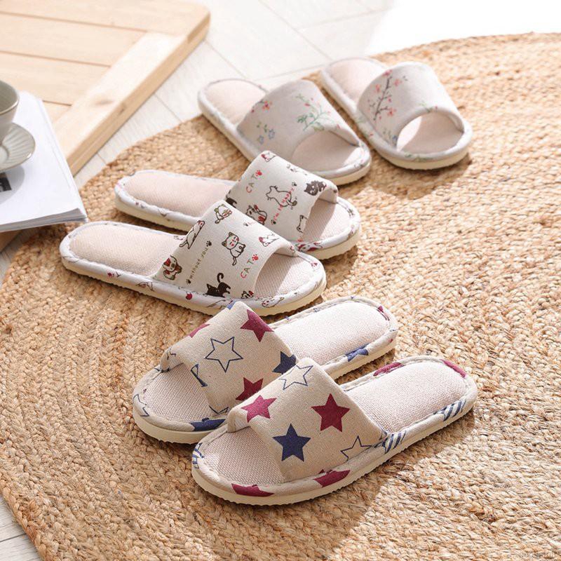 Dép Đi Trong Nhà Chất Liệu Lanh Cao Cấp Thời Trang Cho Cả Nam Và Nữ