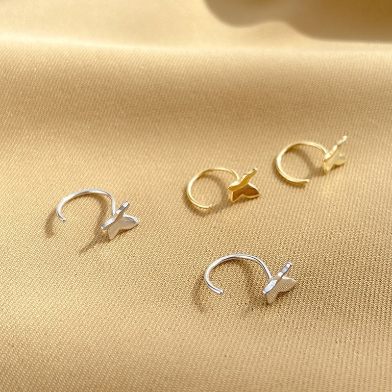 Đôi bông tai hình bướm bằng hợp kim bạc 925 xinh xắn cho nữ