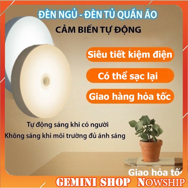 Đèn LED cảm ứng thông minh ánh sáng vàng cảm ứng chuyển động cơ thể người pin sạc dung lượng 700mah Light 002