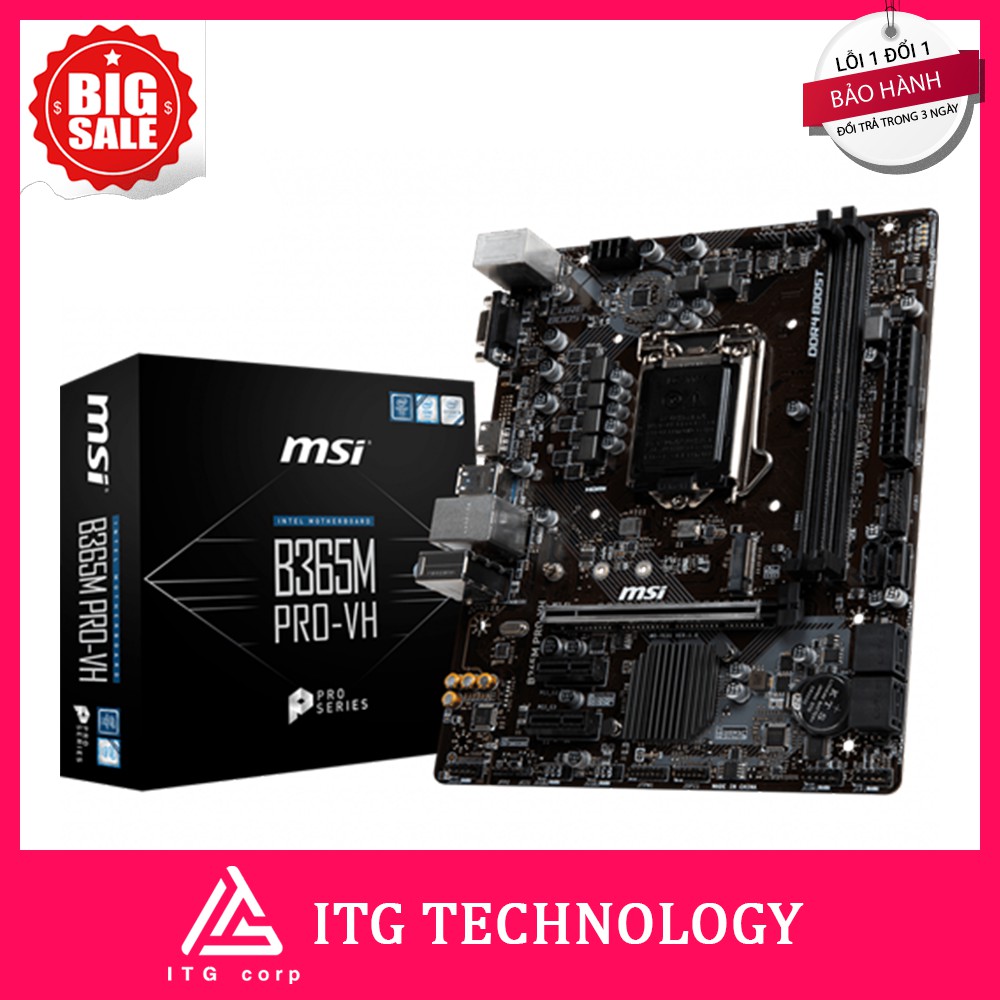 Combo bo mạch chủ MSI B365M PRO-VH+ i3-9100F Full Box | WebRaoVat - webraovat.net.vn