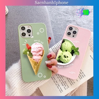 Ốp lưng iphone - Ốp dẻo hình kem dành cho iphone 6 7 plus 8 x 11 12 promax 12 mini - a337