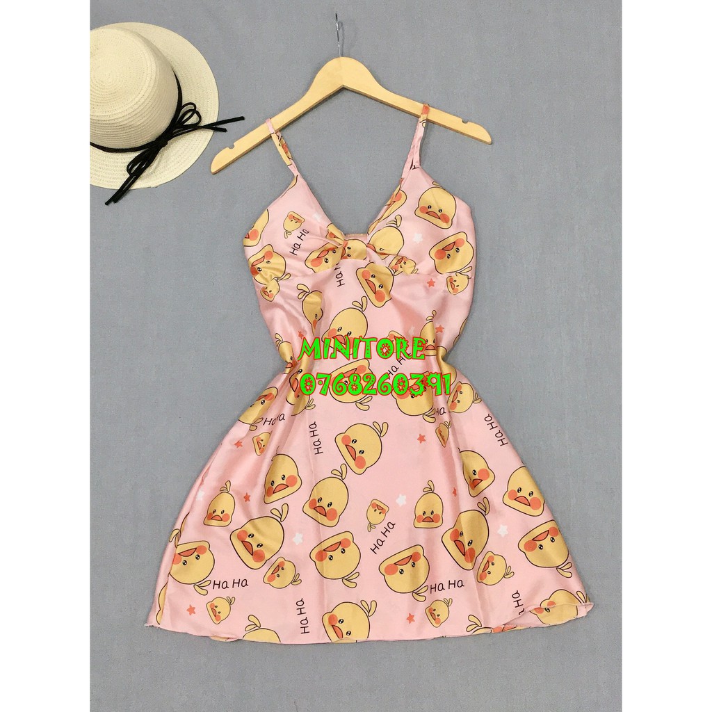 [DƯỚI 60KG] ĐẦM SATIN VỊT CON DỄ THƯƠNG CÓ MÚT, SATIN XỊN MẶC RẤT MÁT - XƯỞNG NHÀ TỰ MAY - Đầm Satin vịt con
