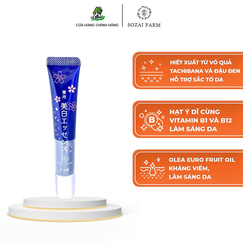 Tinh chất dưỡng trắng và cấp ẩm chuyên sâu Sozai Farm Whitening Essence - Dạng Serum - 40g