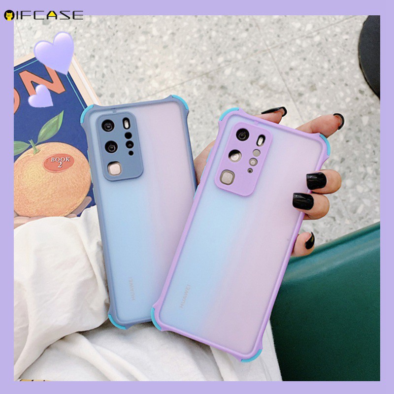 Ốp điện thoại cứng khung mềm trong suốt bảo vệ camera chống rơi OPPO F17 Pro A93 A53 2020 A32