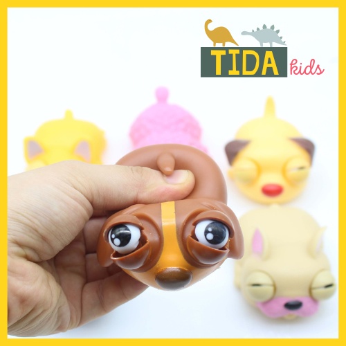 Chó Bóp Lồi Mắt ⚡ HOT TREND ⚡ Squishy Mochi Cún Con Cute, Đồ Chơi Xả Stress, TiDa Kids Shop