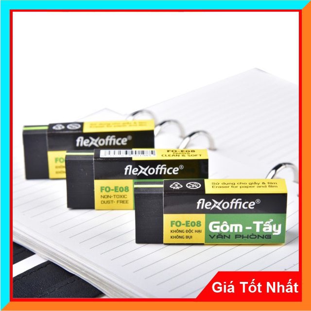 Gôm Tẩy Chì Flexoffice FO-E08 - Được Làm Từ Chất Liệu Cao Cấp Gôm Siêu Mềm Và Siêu Dẻo,Không Mùi , An Toàn Khi Sử Dụng