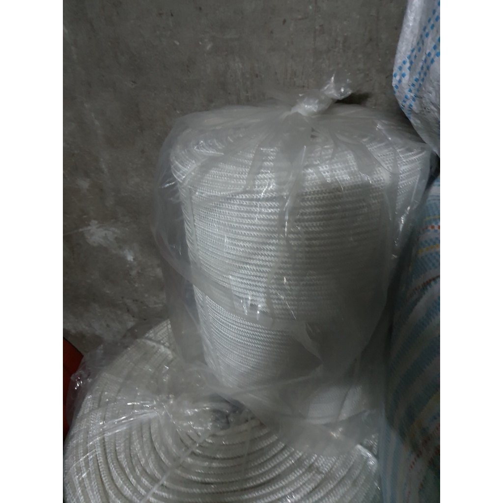 Dây dù tròn màu trắng dài 1m, size 6mm