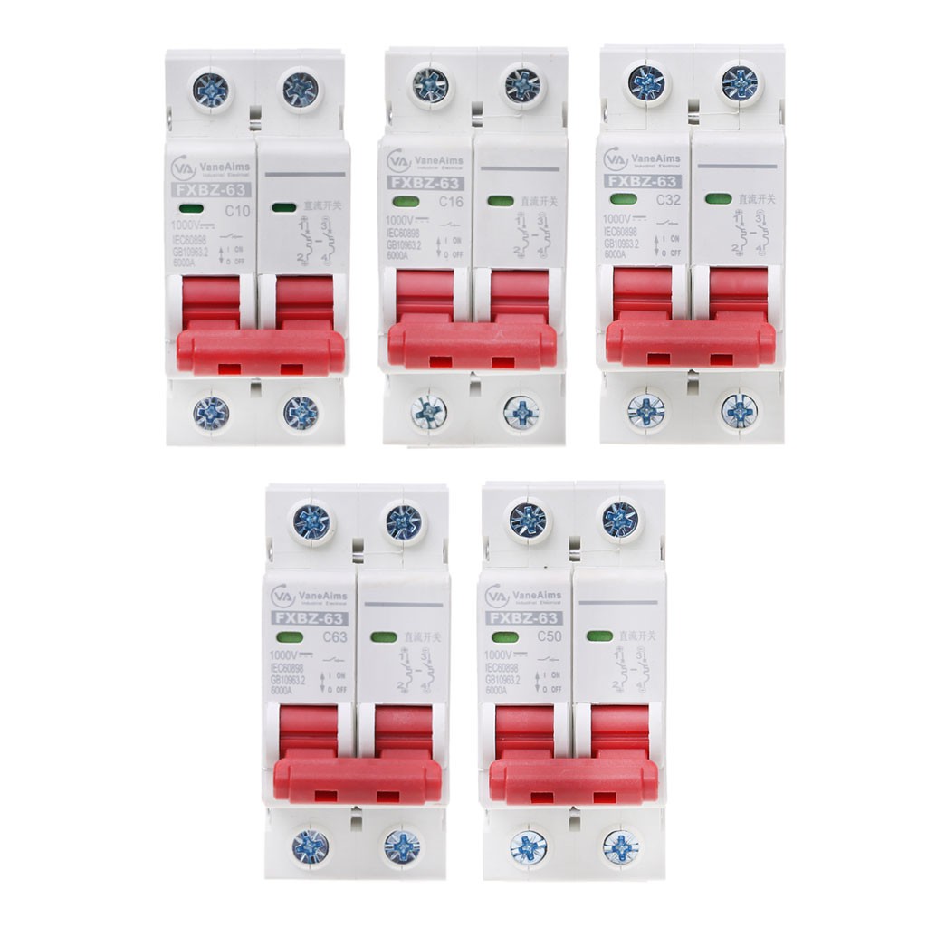 Bộ ngắt mạch năng lượng mặt trời mini DC 1000V 10A/16A/32A/50A/63A chuyên dụng