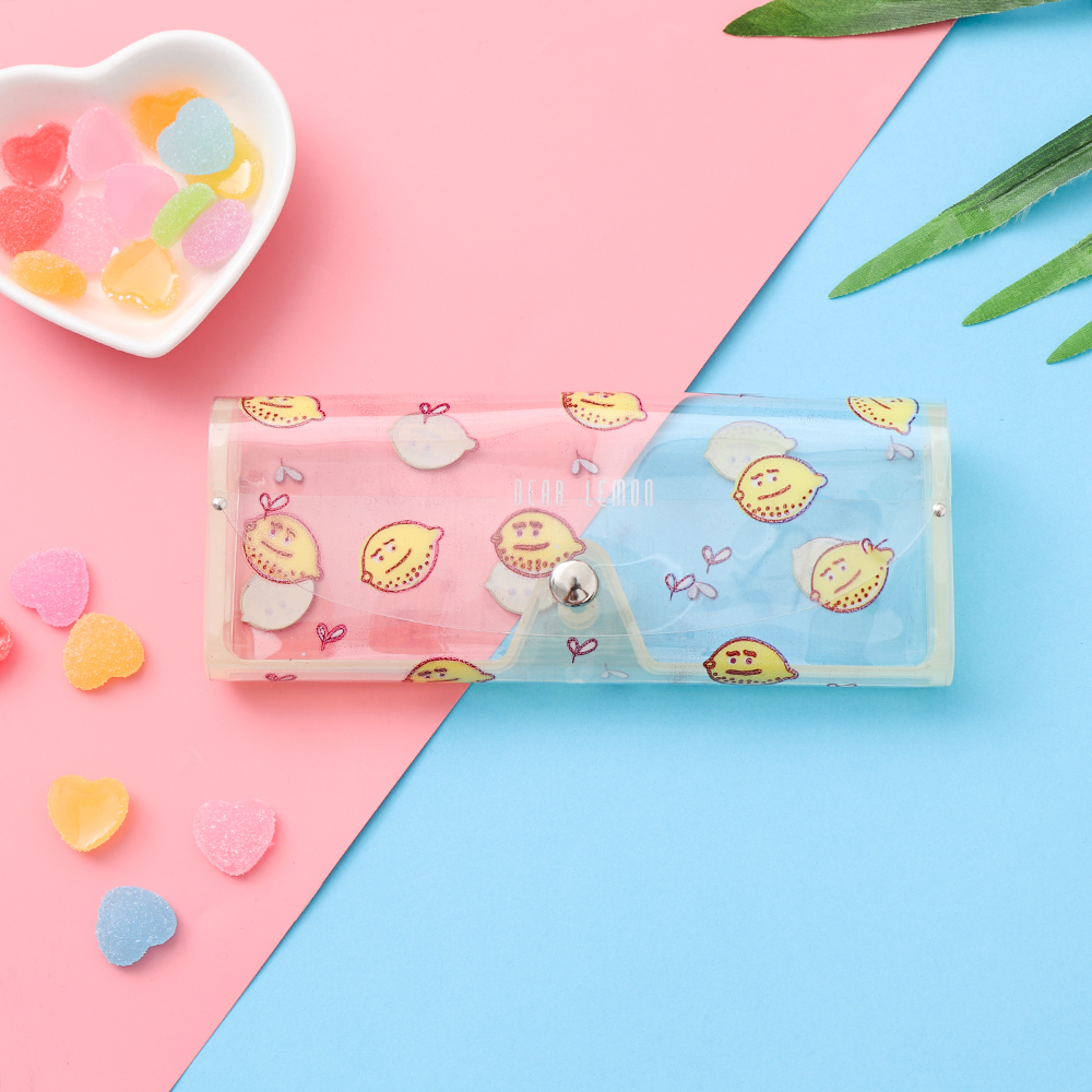 Hộp Đựng Mắt Kính Họa Tiết Hoạt Hình Dễ Thương Trong Suốt