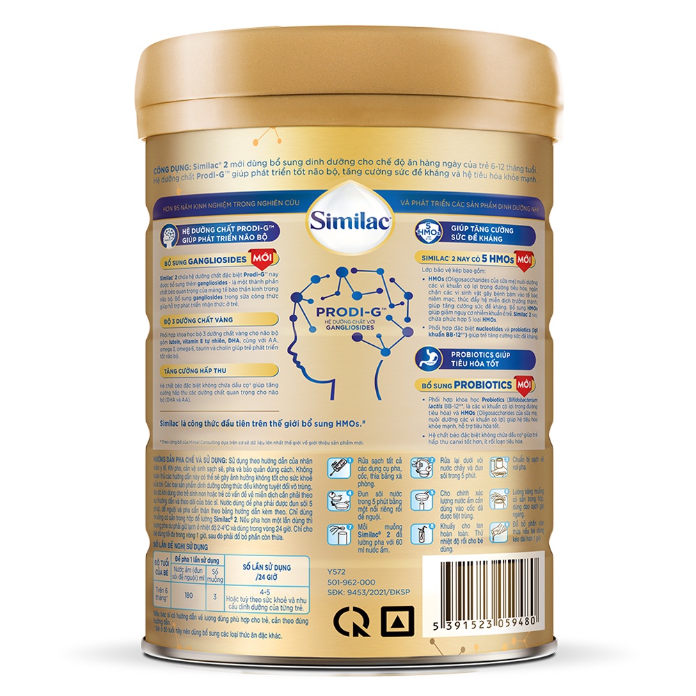 Sữa Bột Similac IQ HMO 2 - lon 900g